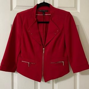 White House Black Market Red Cropped Blazer